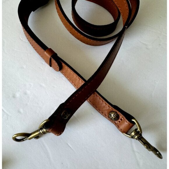 CLIP-ON PATRICIA NASH BROWN TAN LEATHER REPLACEMENT SHOULD XBODY STRAP NEW - Picture 10 of 12
